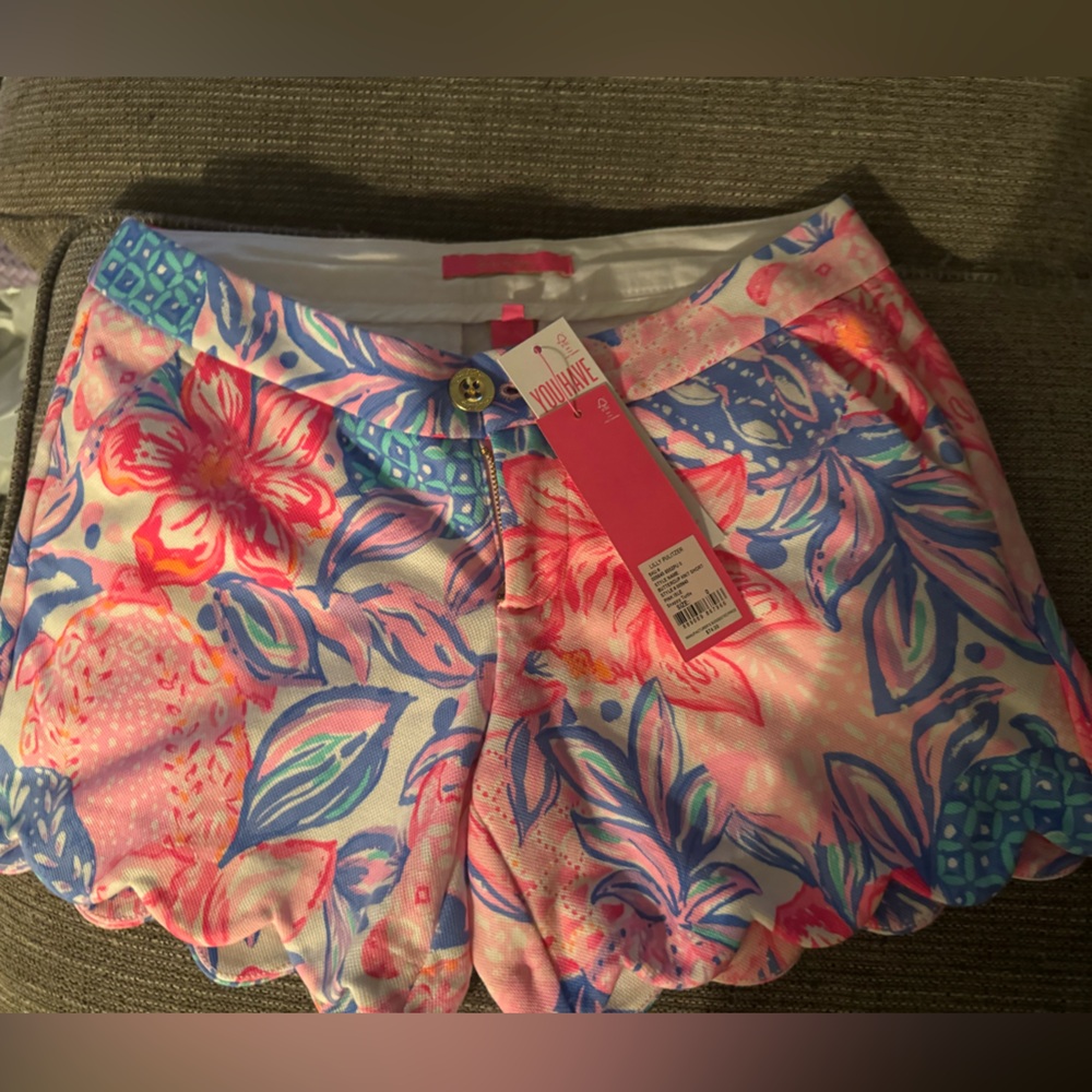 Lilly Pulitzer Pink and Blue Floral Shorts NWT